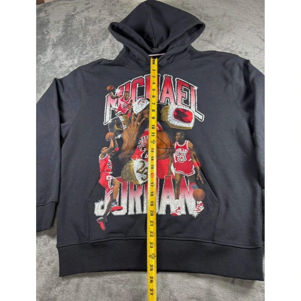 NWT Nike Jordan Michael Jordan Graphic Hoodie Black Red Mens Size L HJ4396-045